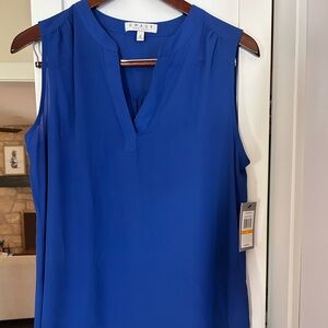 Chaus Blue Sleeveless Blouse